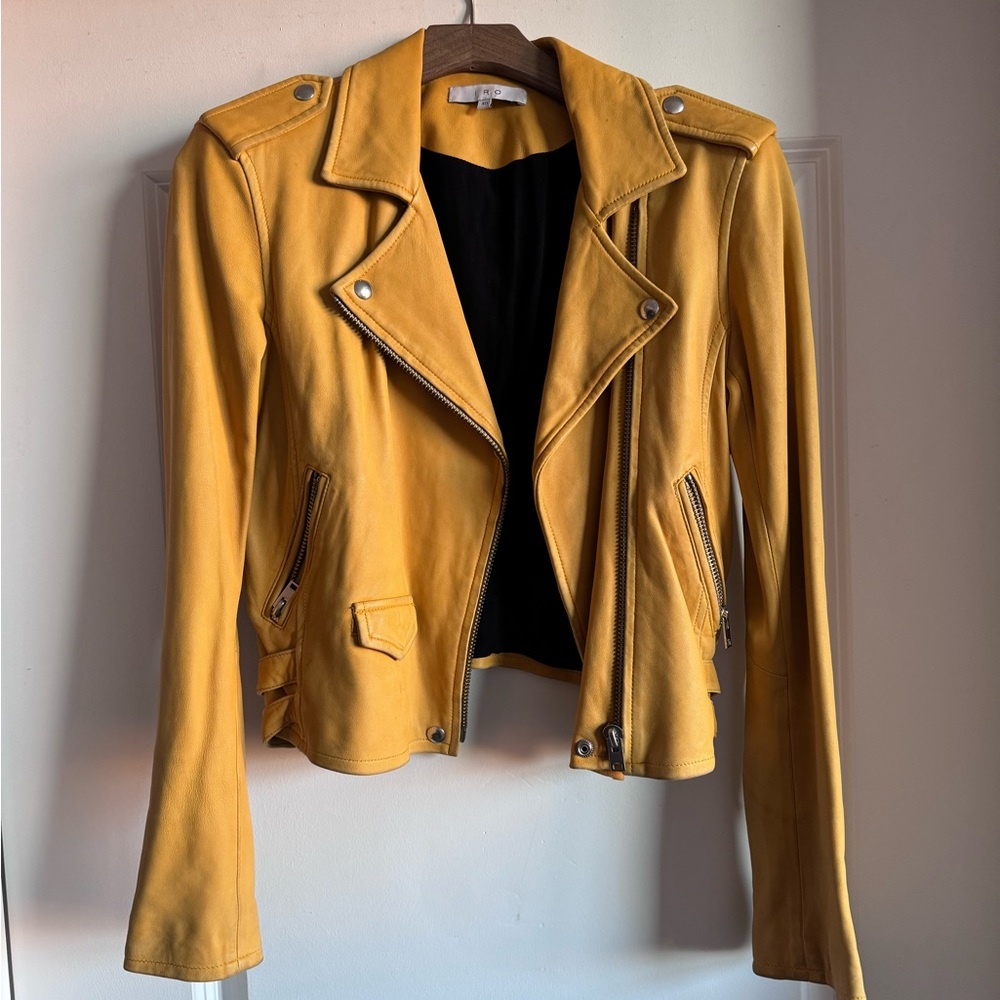 Yellow Iro Biker Jacket size 40 (fits like a US 4)